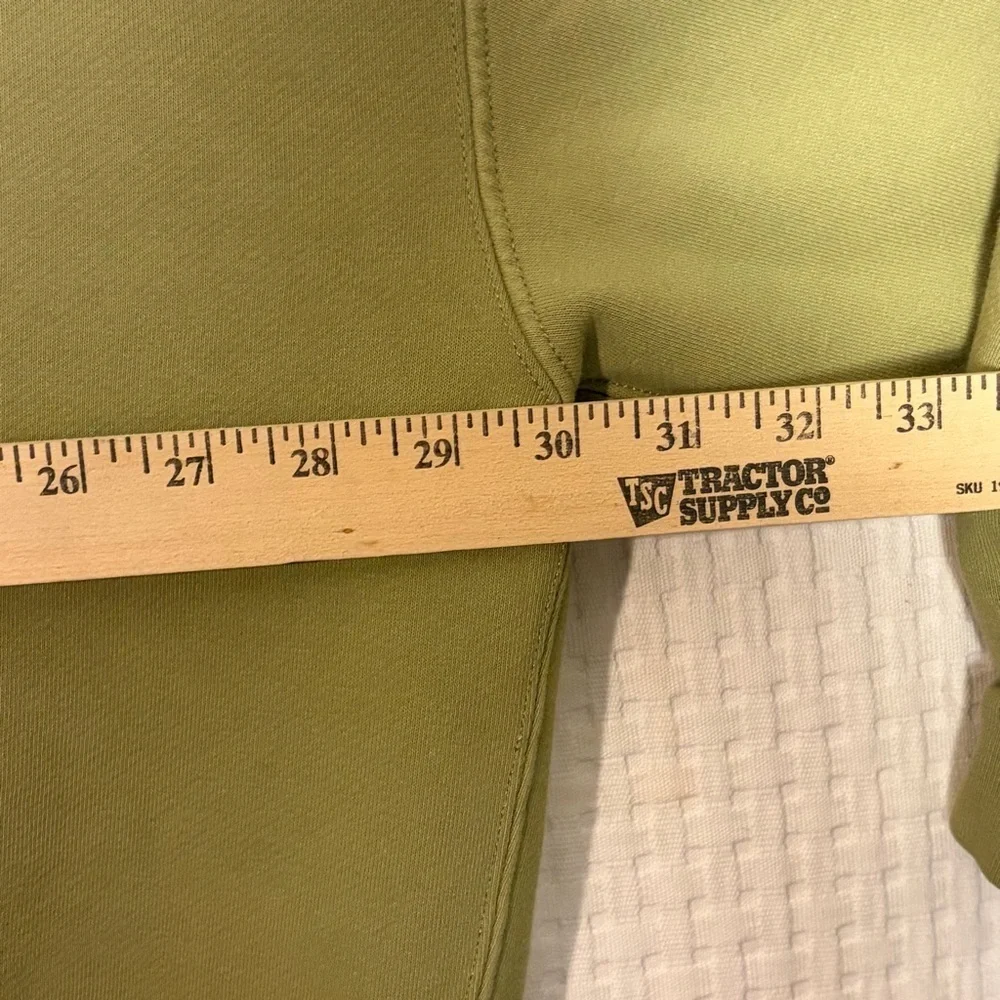 J. Crew Sweatshirt Womens 3X Green Heritage Cropped Boxy Gold Buttons Preppy